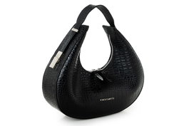 Vince Camuto Bolso Croco Black de Mano Piel Sintética Negro